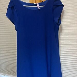 Elegant Blue Short Sleeve Dress